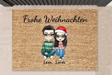 Hier Wohnen - Pärchen Fußmatte - Personalisierte Fußmatte für Paare copy